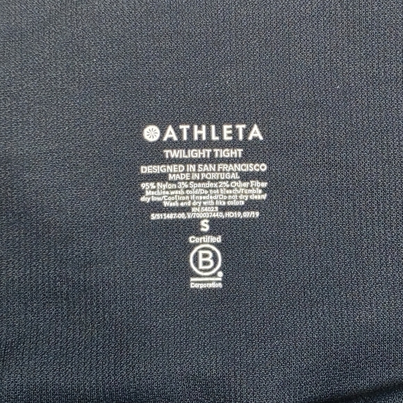 Athleta Twilight Navy Sparkle Leggings Sports Bra Set RARE SOLD OUT Small/Med - Picture 5 of 8